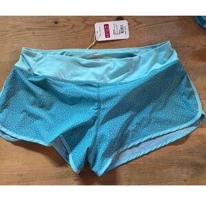 Rabbit 2.5” Running Shorts Baltic Blue Polkadot NWT Women’s L (1 of 2 NWT)